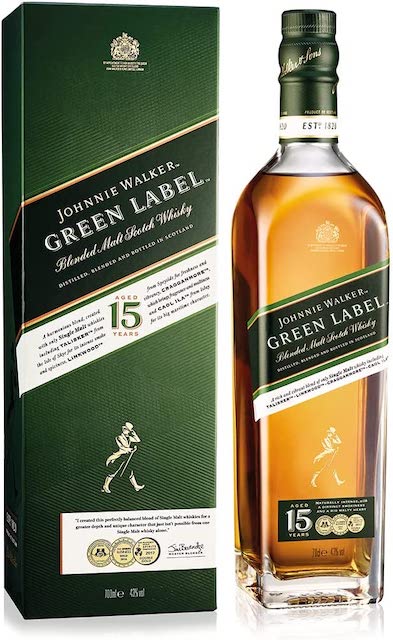 Johnnie Walker Green Label Whisky Escocés Blended, 700 ml